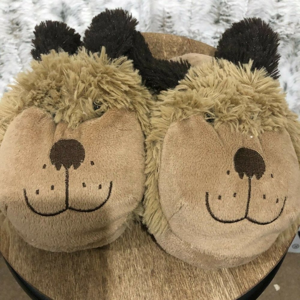 Pillow Pets Puppies Fluffy Dog Kids Slippers Small 13-1